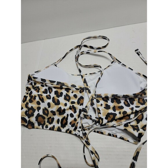 SHEIN Bikini Bathing Suit Size Large Top Animal Print - Picture 3 of 3